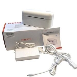 New in Box Munbyn Thermal Label Printer Small Business White Bluetooth RW402B